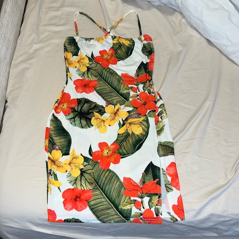 Tropical mini dress